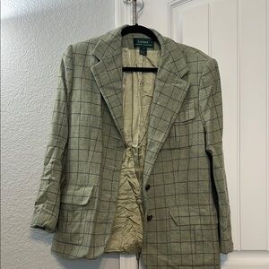 Lauren Ralph Lauren Green Checkered Blazer